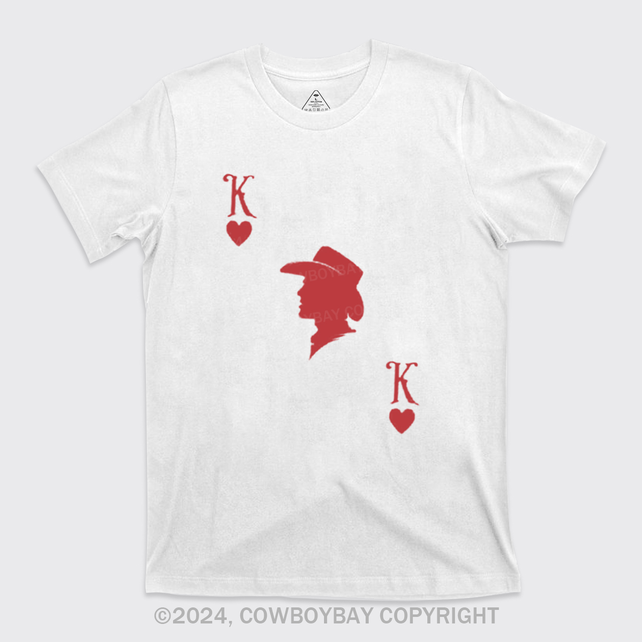 Red King And Queen Of Hearts Couples T-Shirts