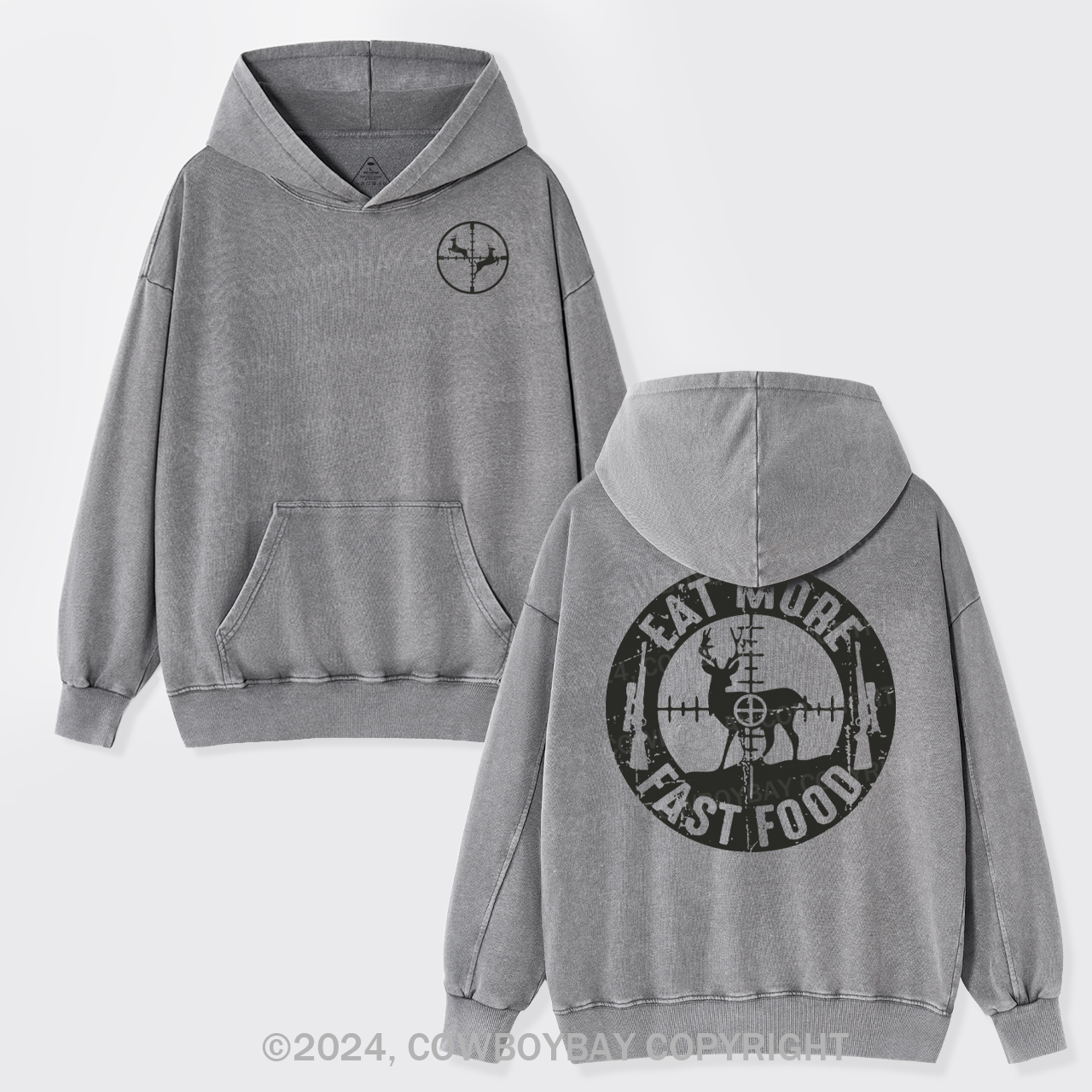 Eat More Fast Food Garment-Dye Hoodies