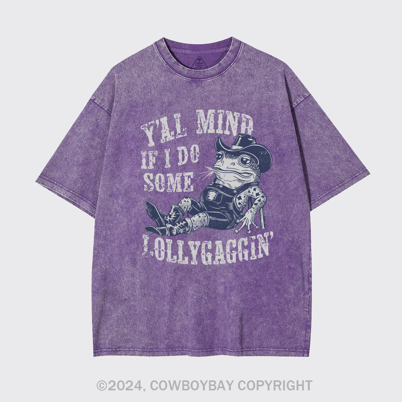 If I Do Some Lollygagging Funny Cowboy Frog Garment-dye Tees