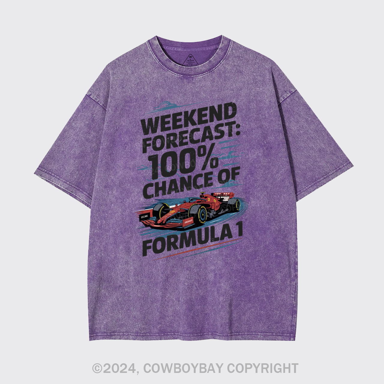 100% Chance Of Formula 1 Garment-dye Tees