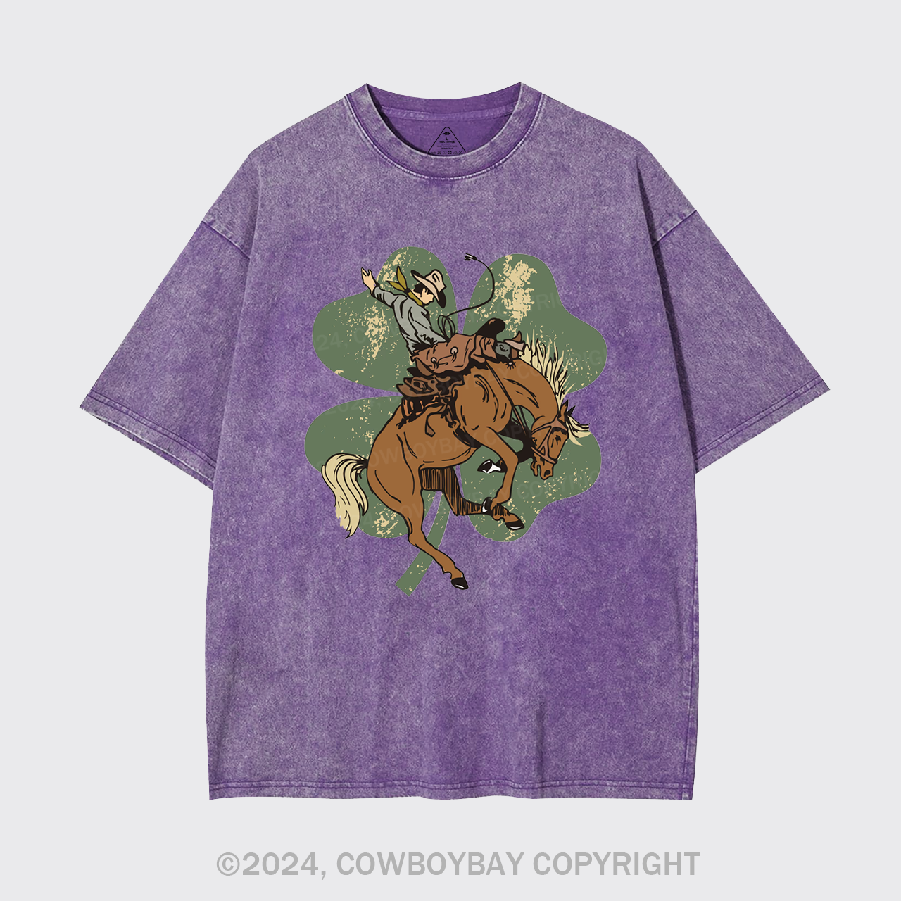 Lucky Bronc Horse Garment-dye Tees