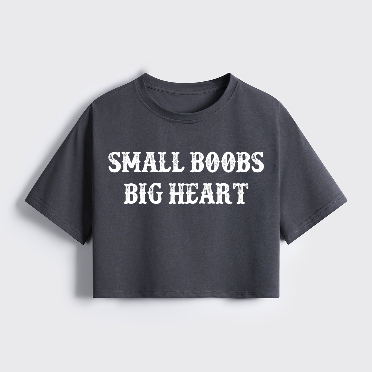 Small Boobs Big Heart Cropped Boxy Tee