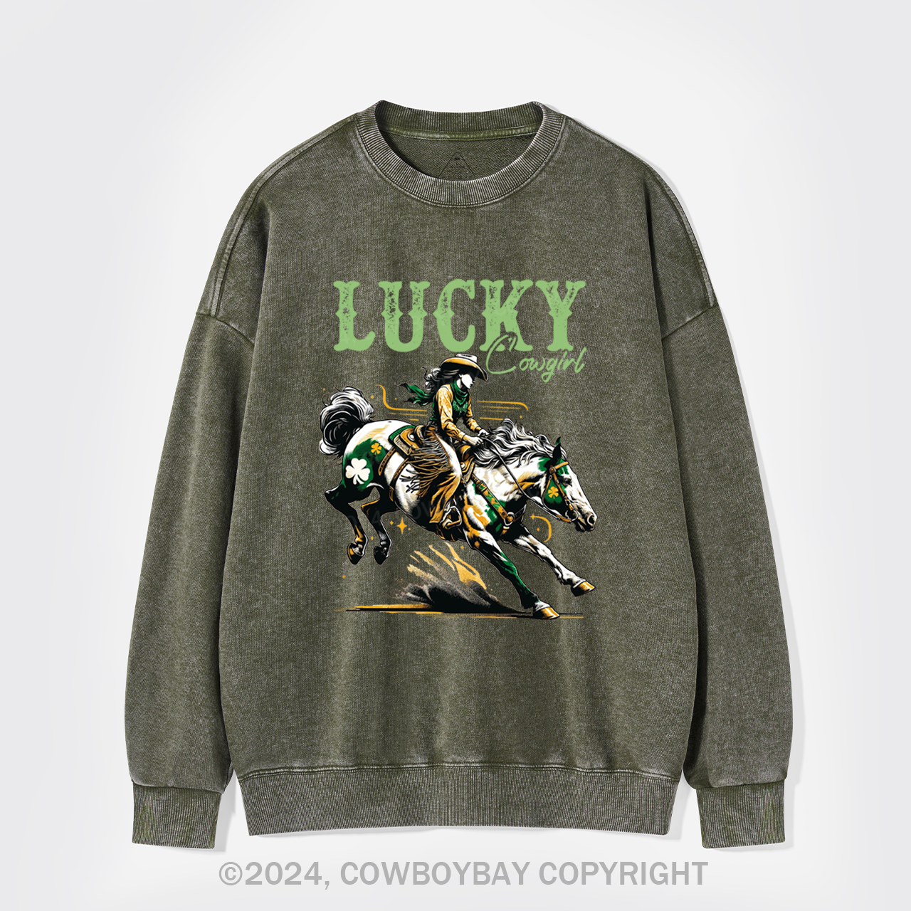 Lucky Cowgirl Washed Sweatshirts