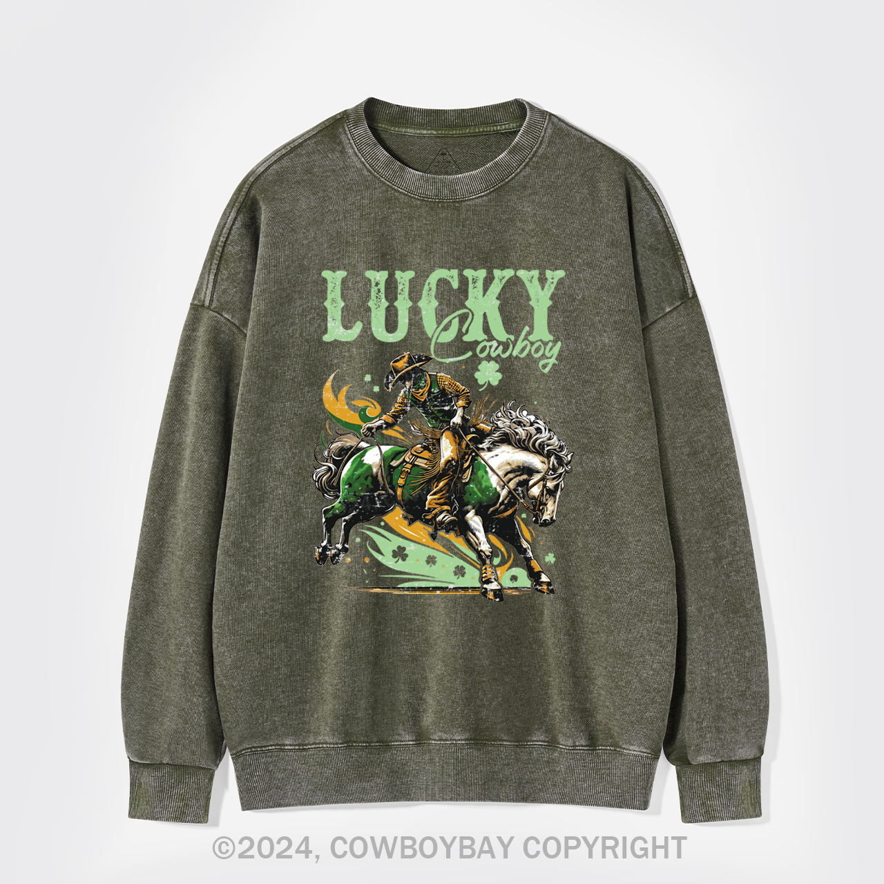 Lucky Cowboy Washed Sweatshirts