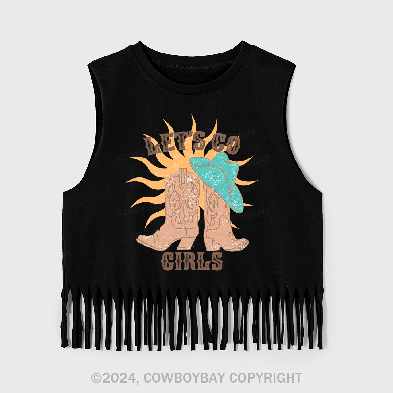 Let's Go Cool Girls Fringe Tank