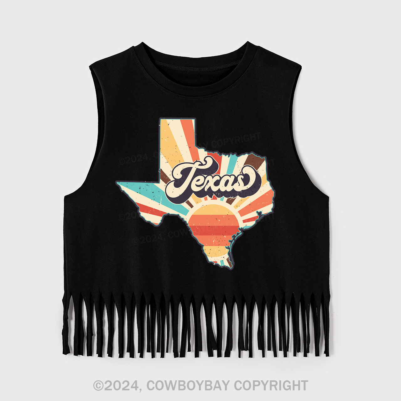 Retro Texas States Clipart Fringe Tank