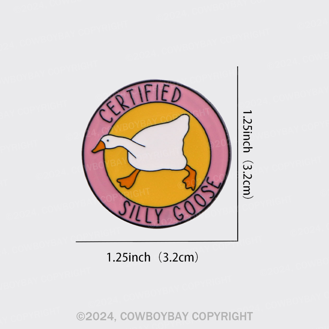Certified Silly Goose_Cowboybay Pin