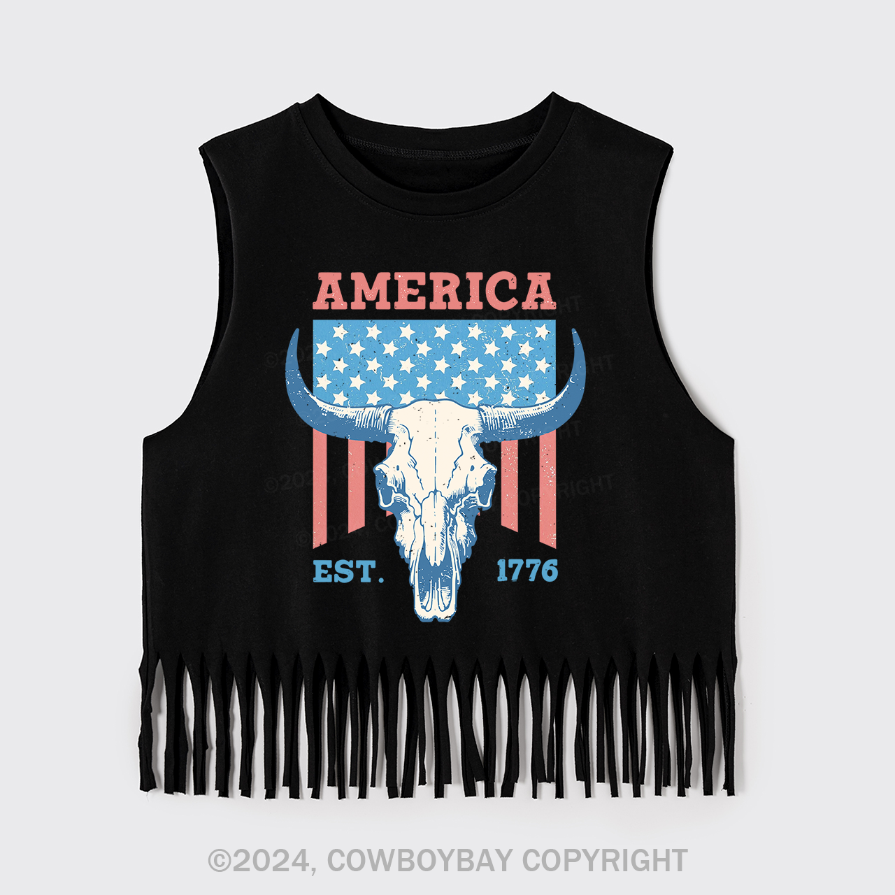 America freedom Est.1776 Fringe Tank