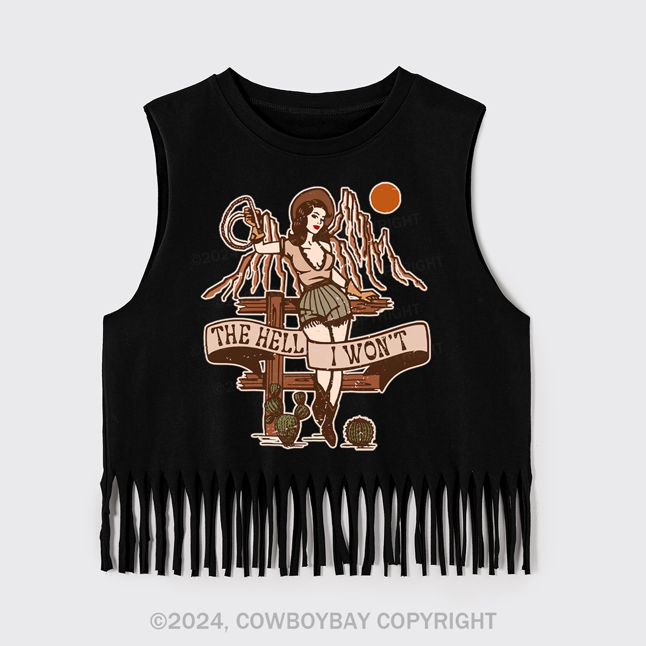 Western The Hell I won't Fringe Tank