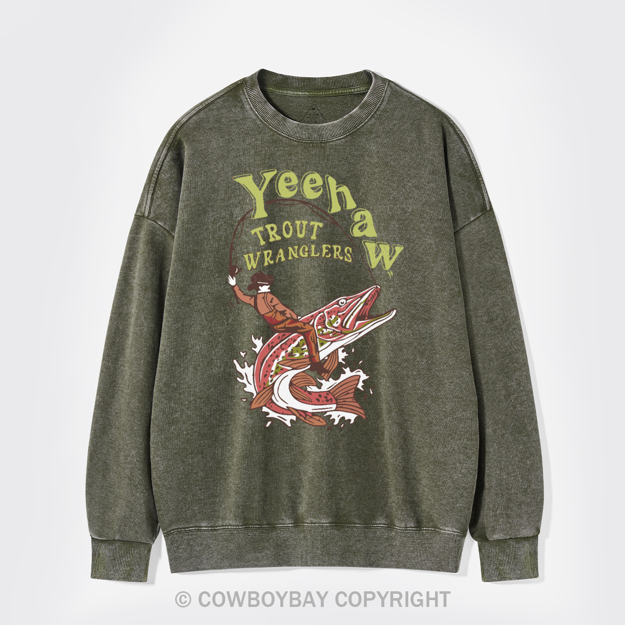 Wranglers Cowboy Fishing Club Washed Sweatshirts