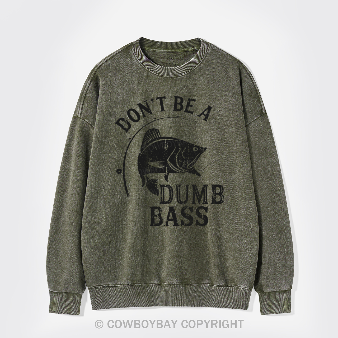 Don't Be A Dumb Bass Washed Sweatshirts