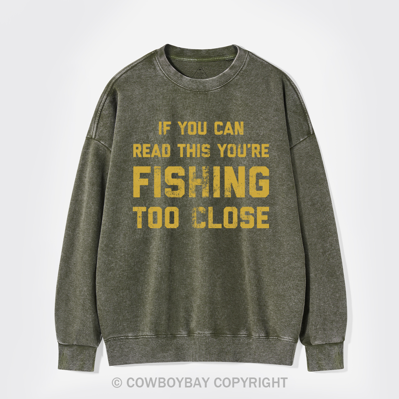 Fishing Too Close Washed Sweatshirts