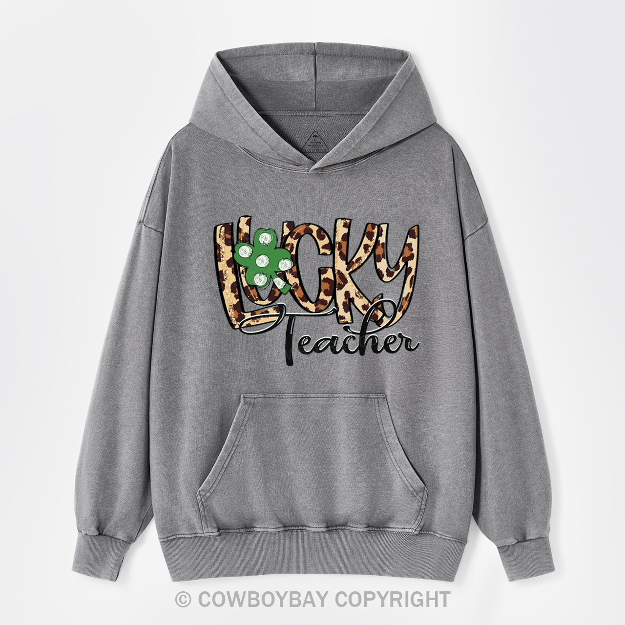 St. Patrick's Day Lucky Teacher Garment-Dye Hoodies