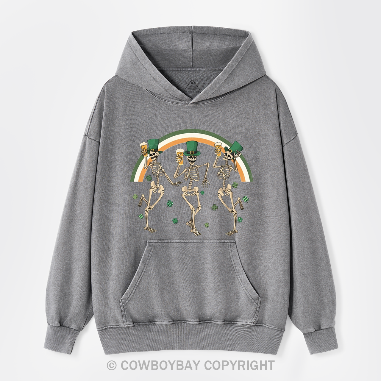 St. Patrick's Skeleton Garment-Dye Hoodies