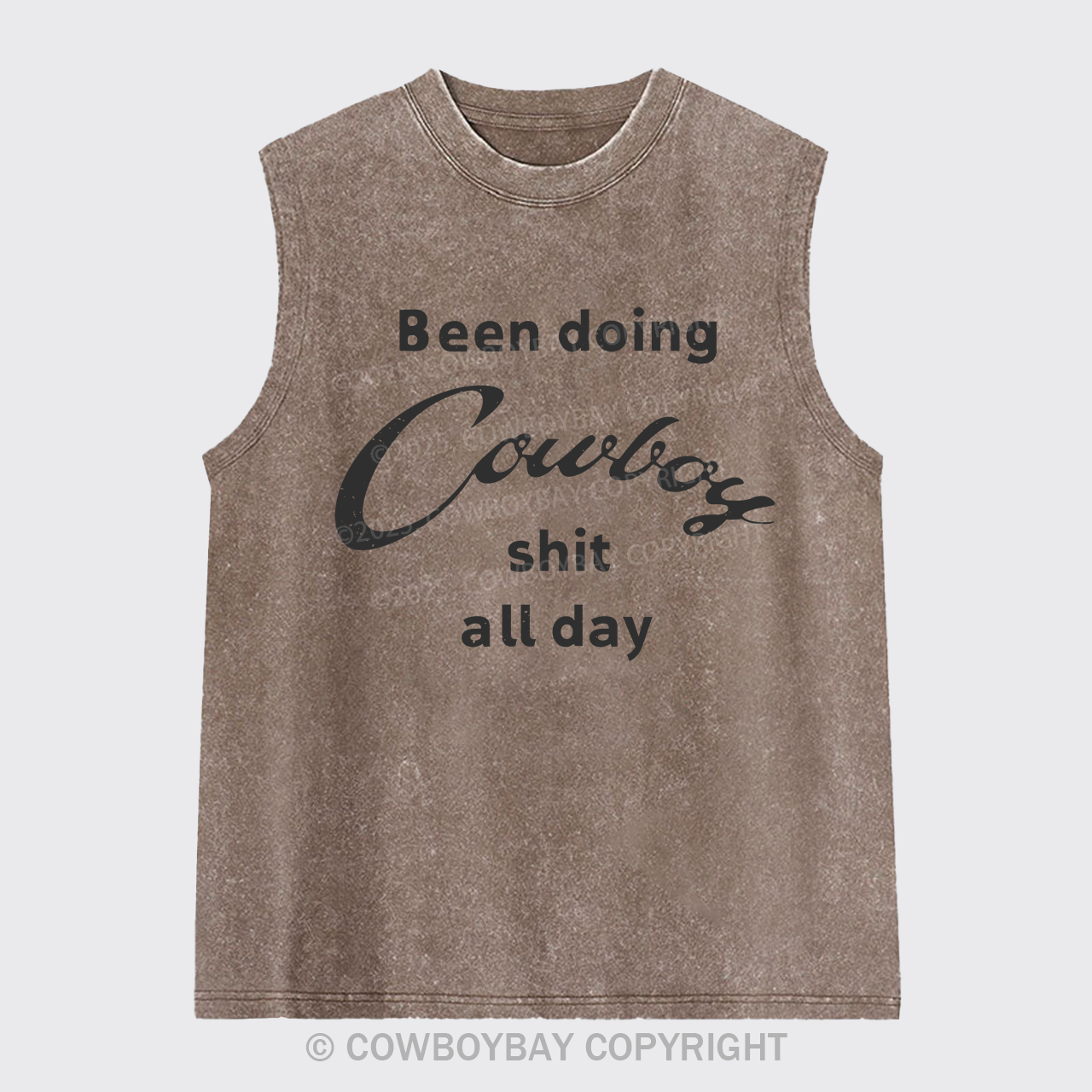 Been Doing Cowboy Shit All Day Washed Tanks
