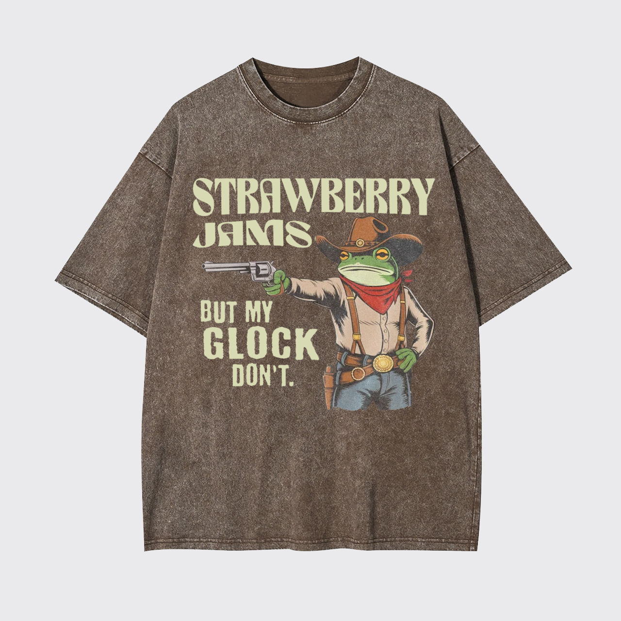 Strawberry Jams But My Glock Don't Garment-dye Tees