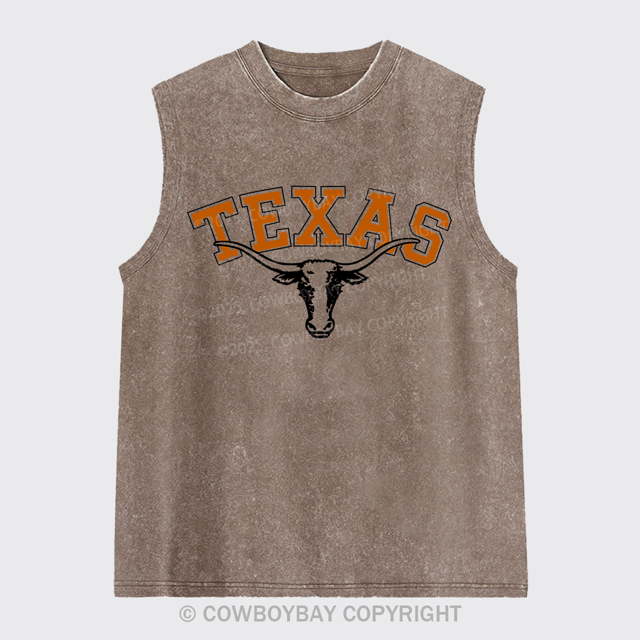 Texas Cow Bull Washed Tanks