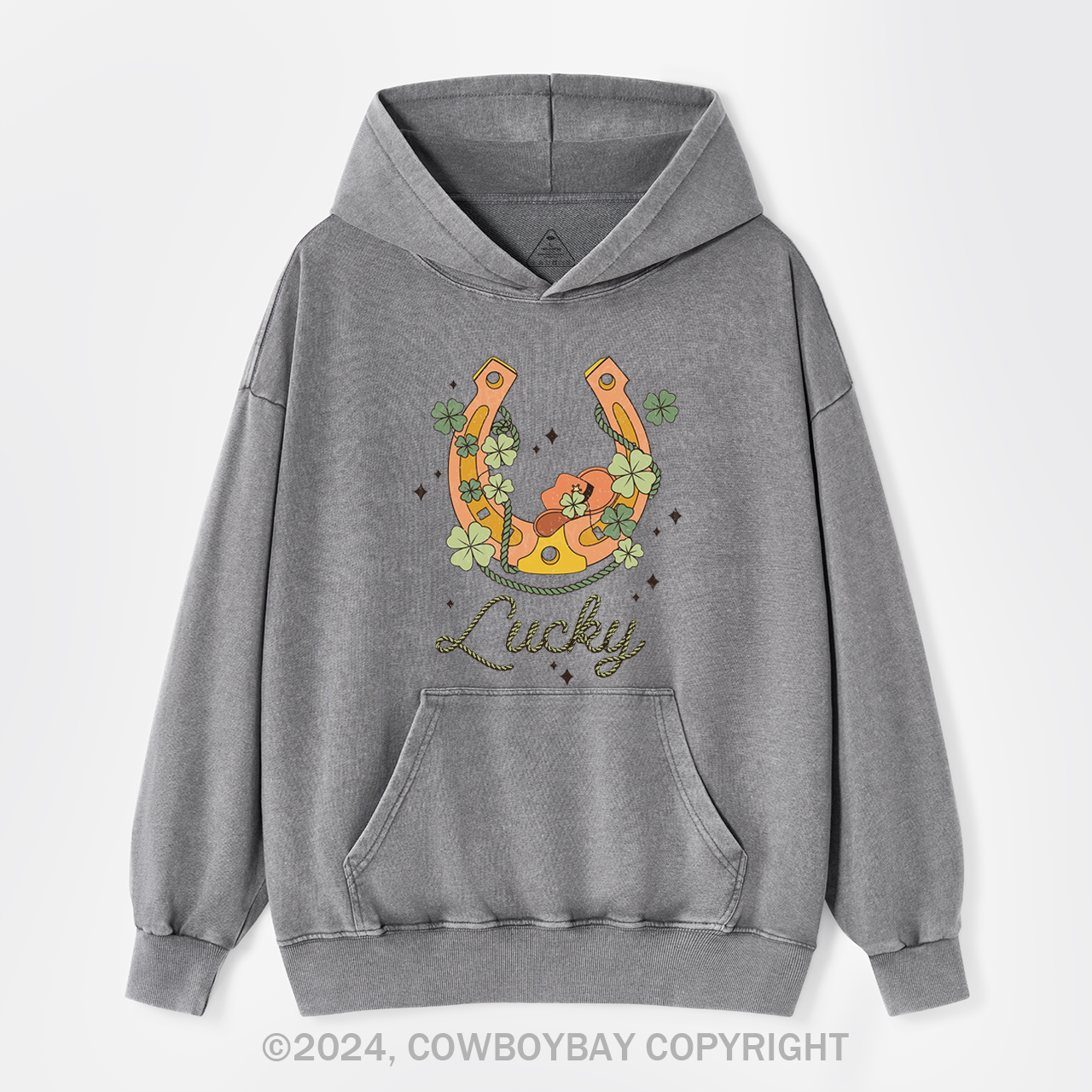 Lucky Saddle Garment-Dye Hoodies