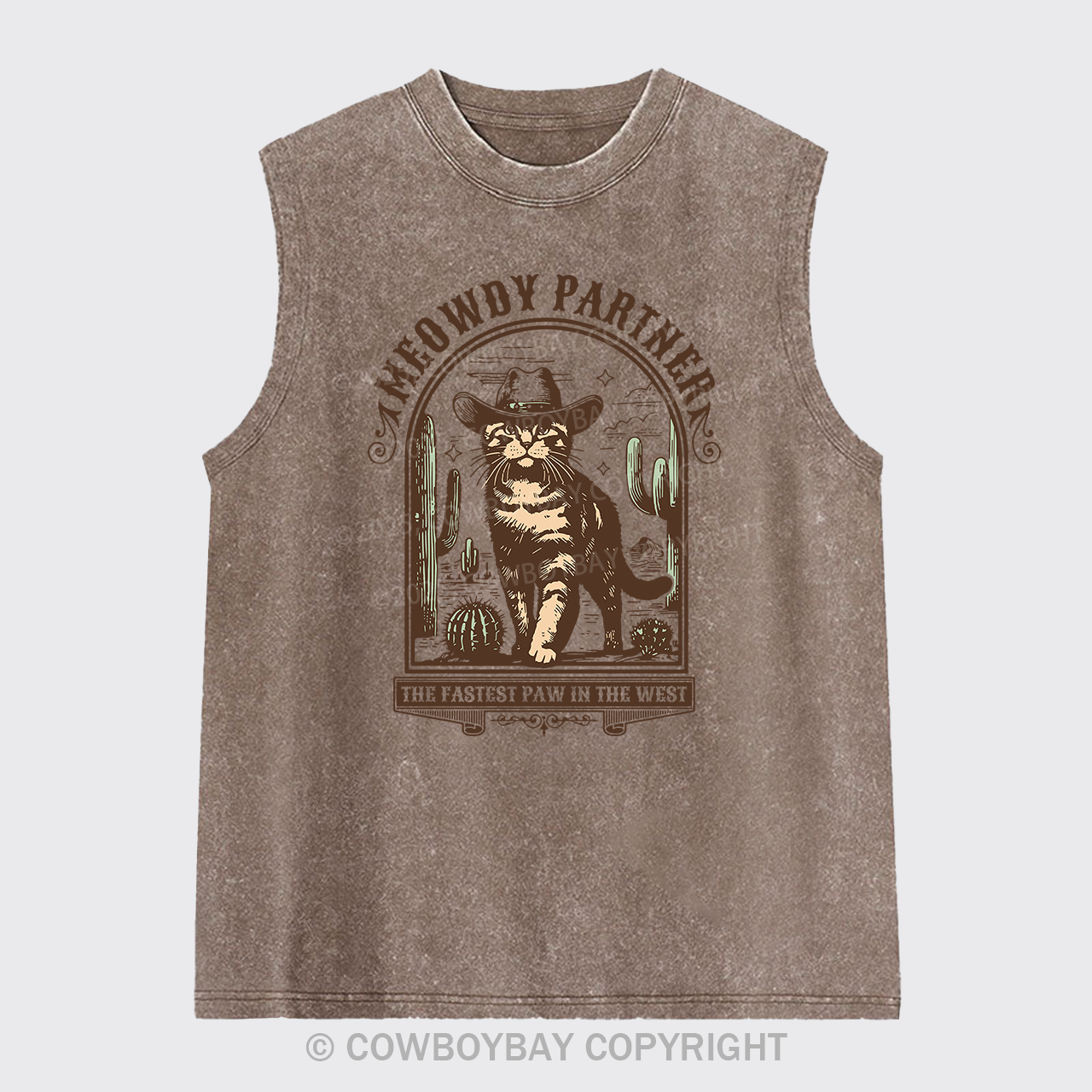 Meowdy Partner Cat Washed Tanks