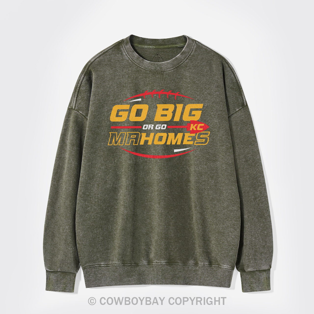 Funny KC Football Washed Sweatshirts