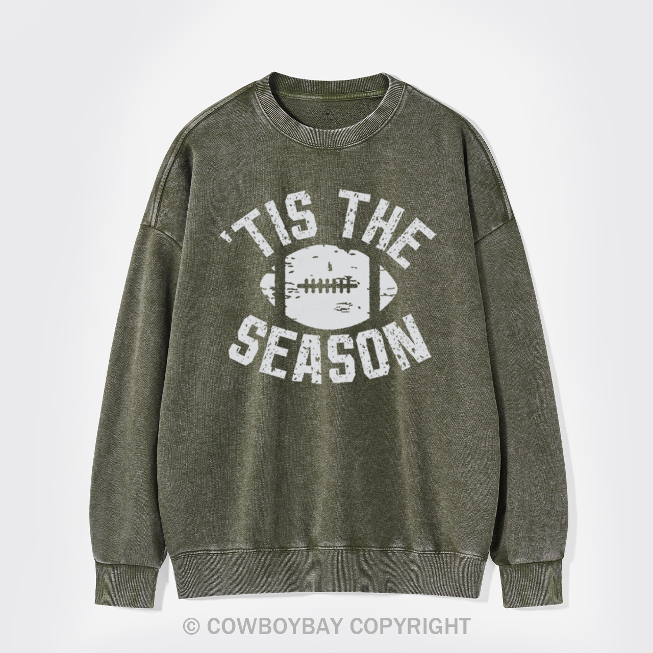 Tis The Season Football Washed Sweatshirts