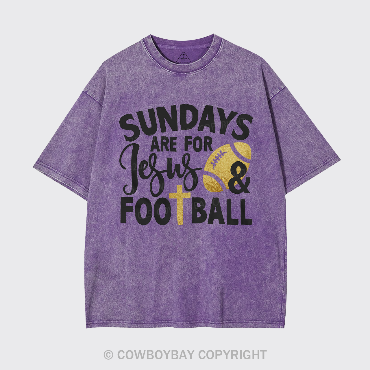 Sundays Are For Jesus & Football Garment-dye Tees