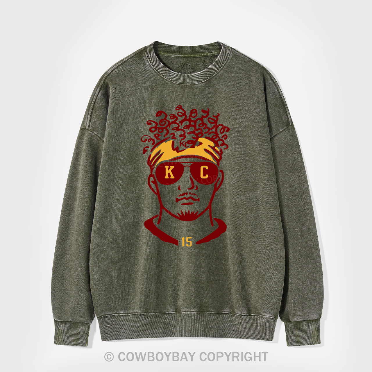 Funny KC Football Washed Sweatshirts