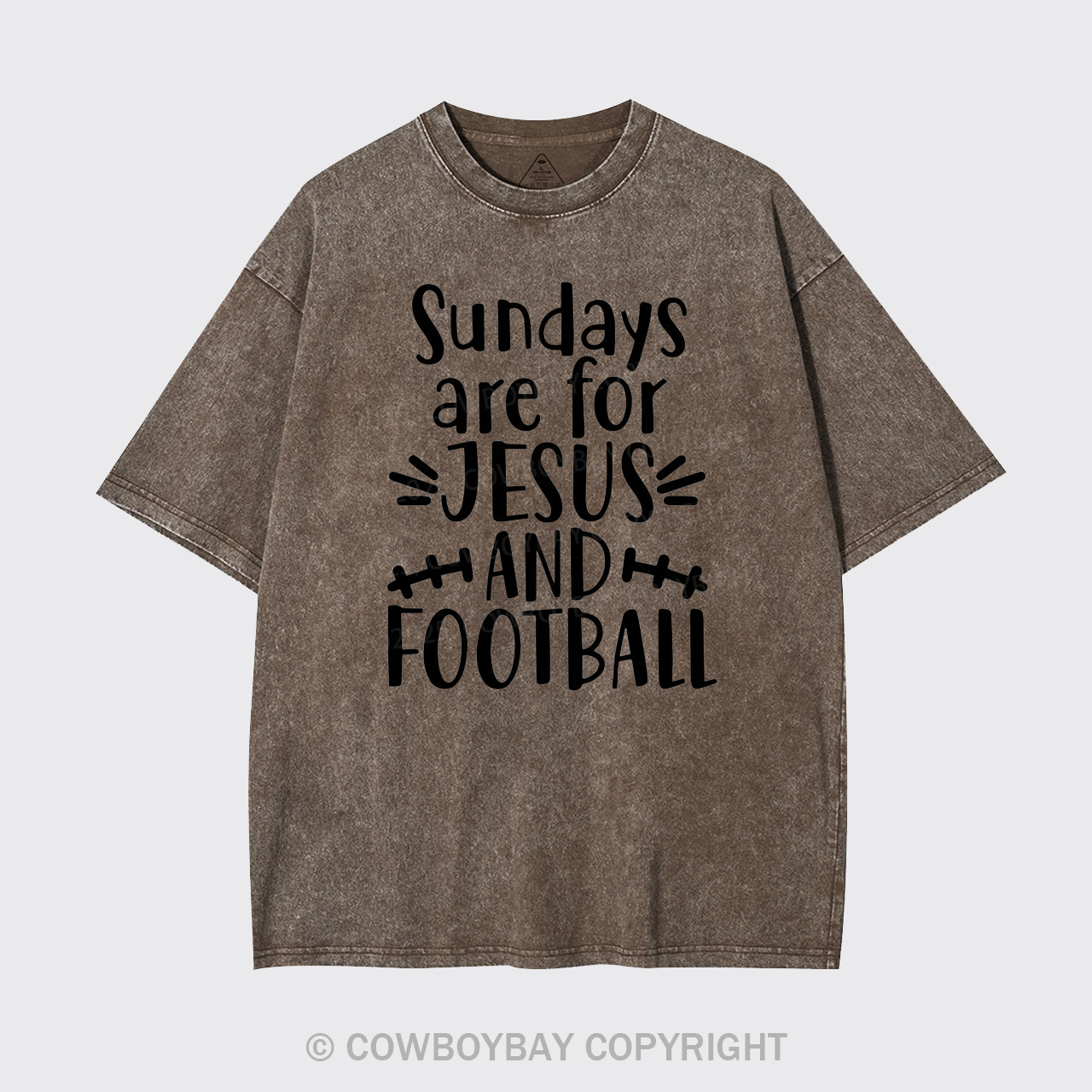 Jesus And Football Garment-dye Tees