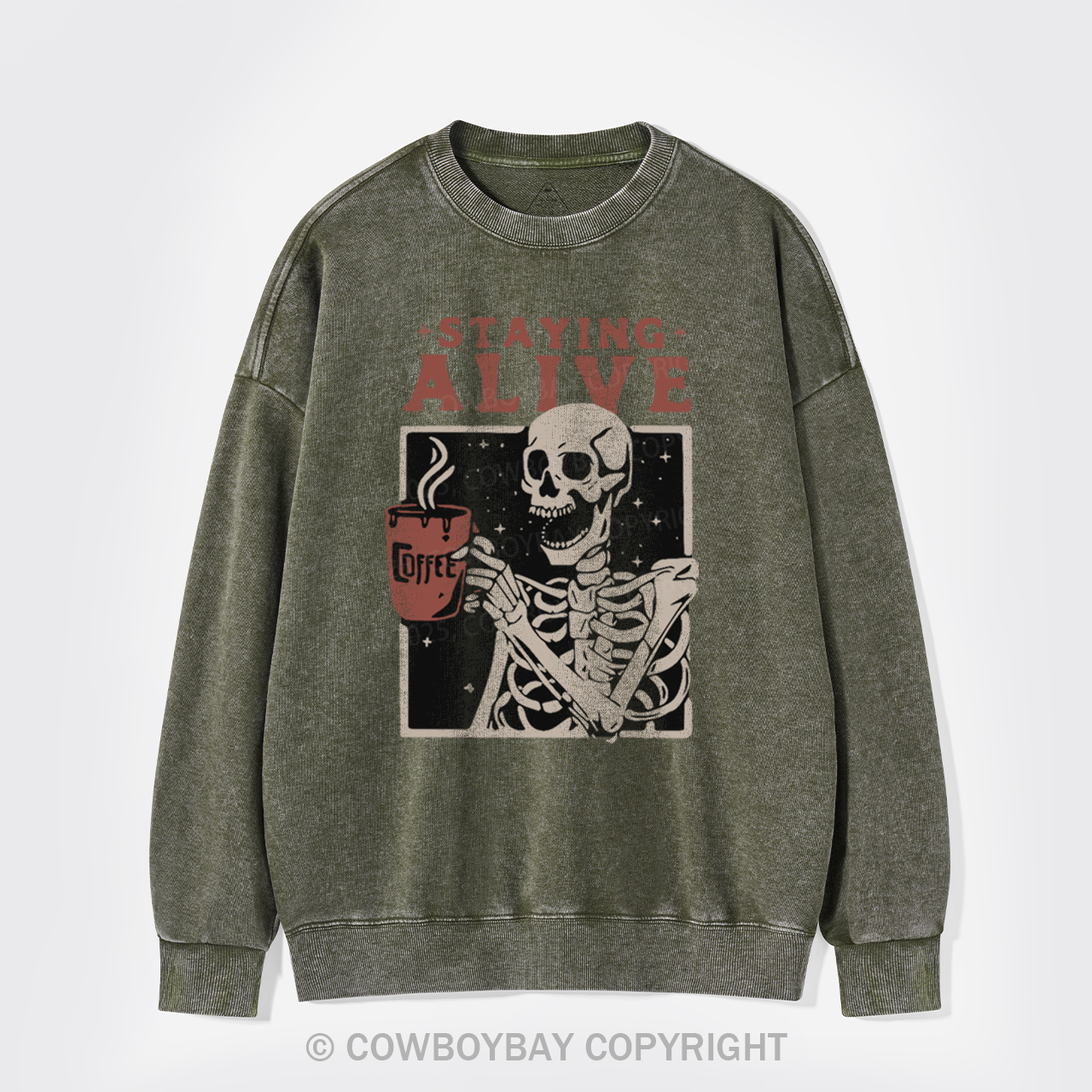 Staying Alive Washed Sweatshirts