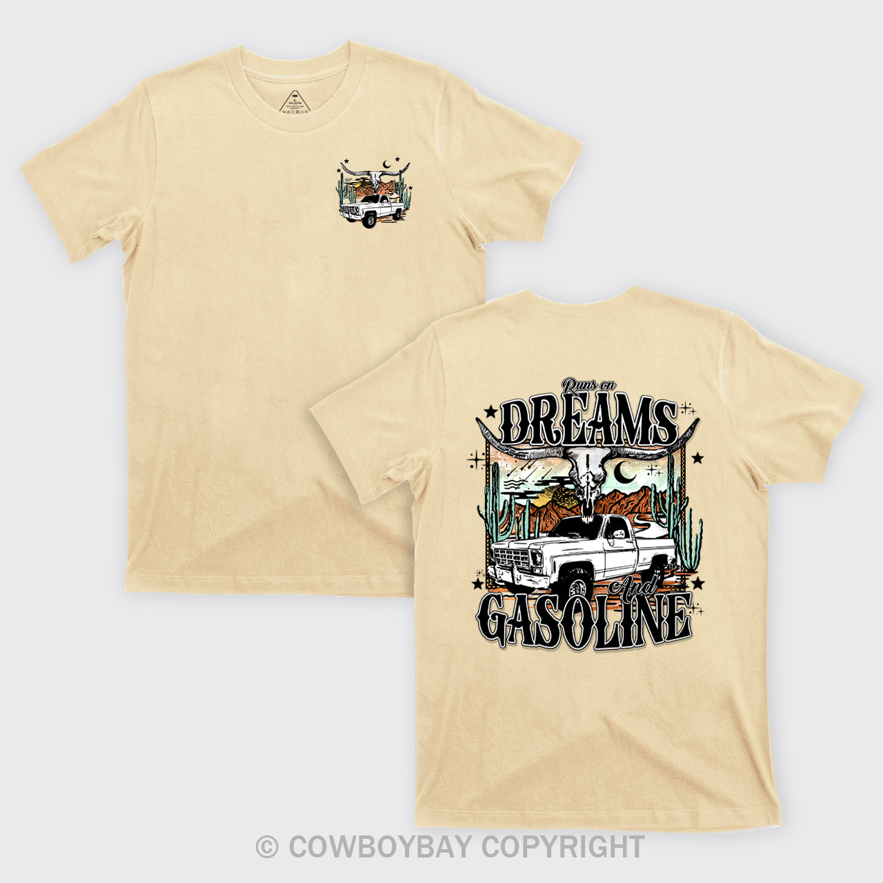 Runs on Dreams and Gasoline Country Cowboy T-Shirts