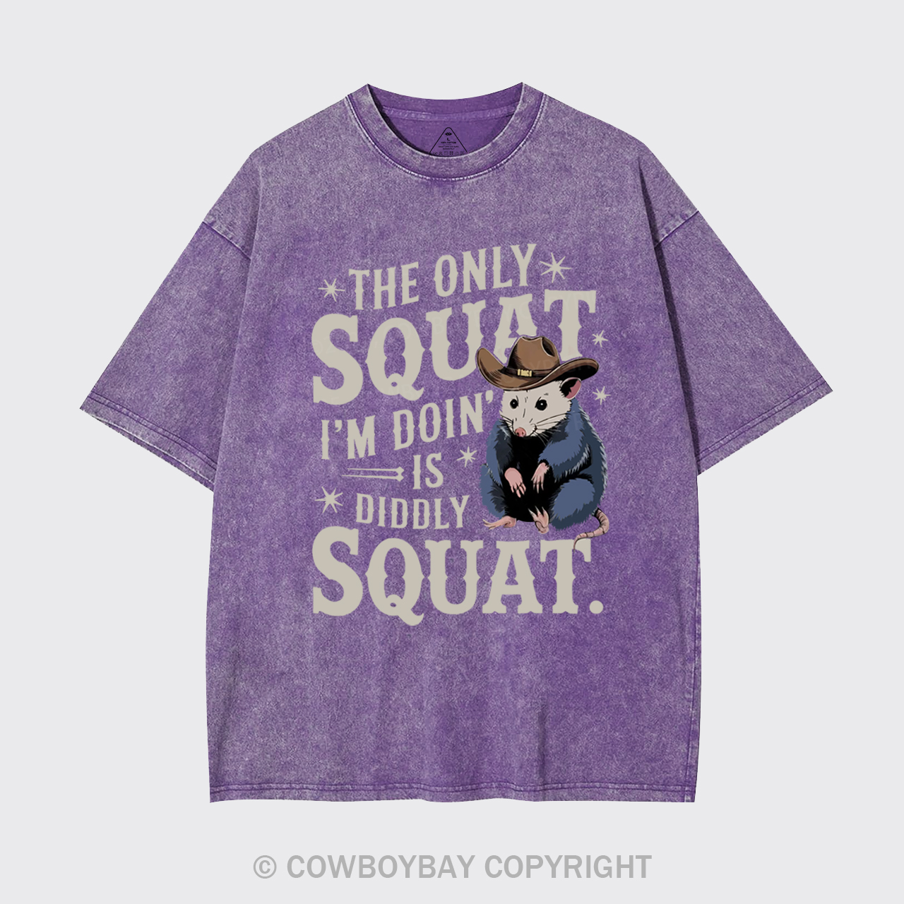 The Only Squat I'm Doing Is Diddly Squat Garment-dye Tees