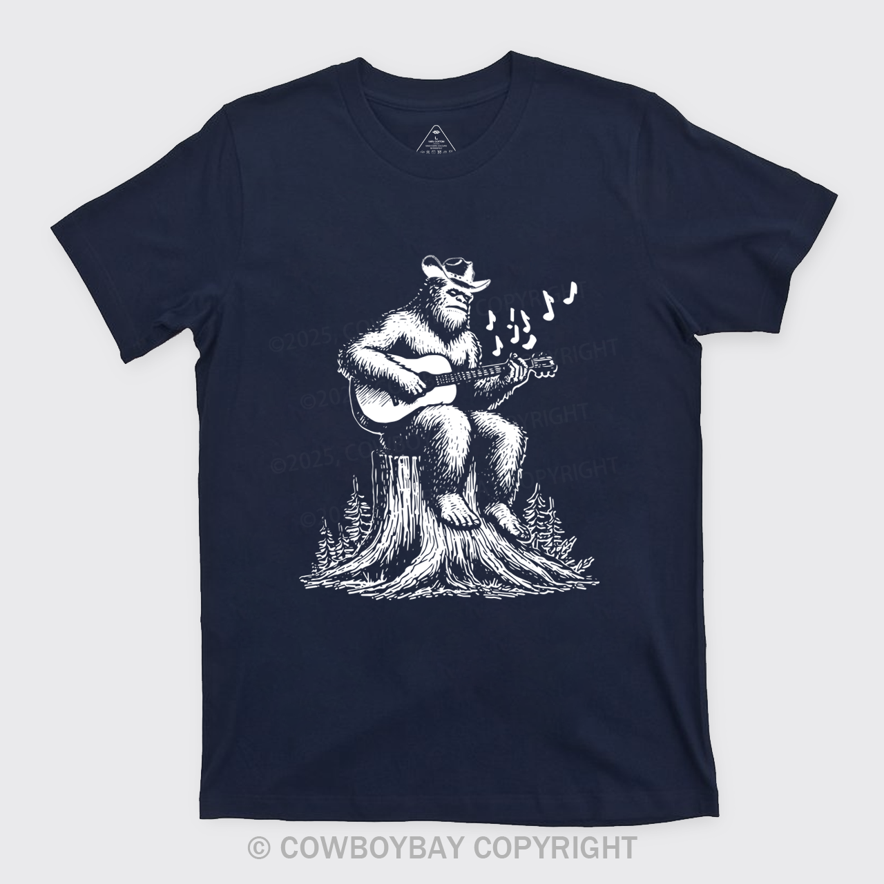 Retro Bigfoot Playing Guitar T-Shirts