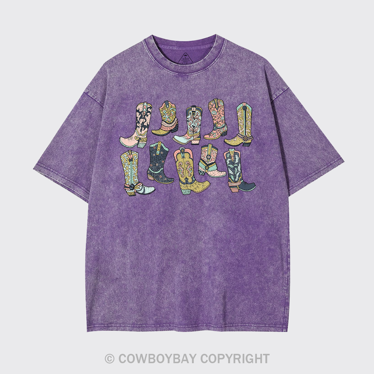 Cowboy Western Cowgirl Boots Garment-dye Tees