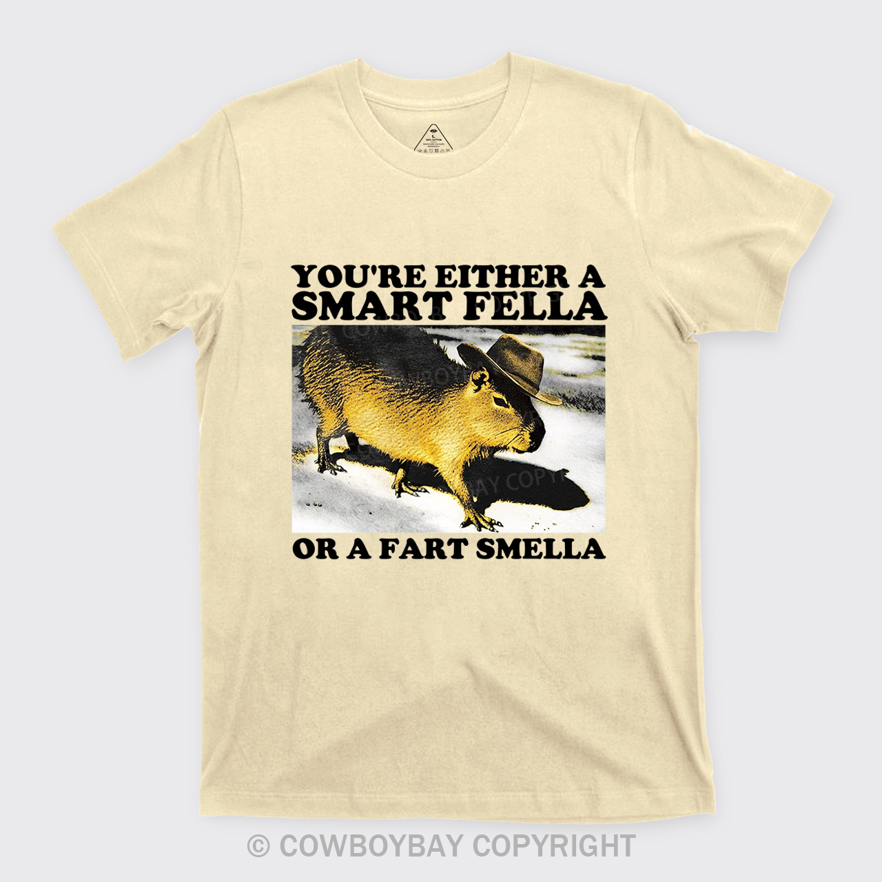Retro Smart Fella Fart Smella Capybara 90s T-Shirts