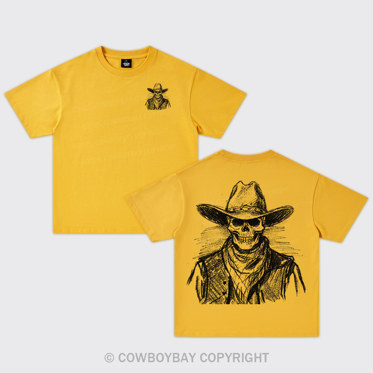 The Brutal Skeleton Cowboy Oversize T-Shirts