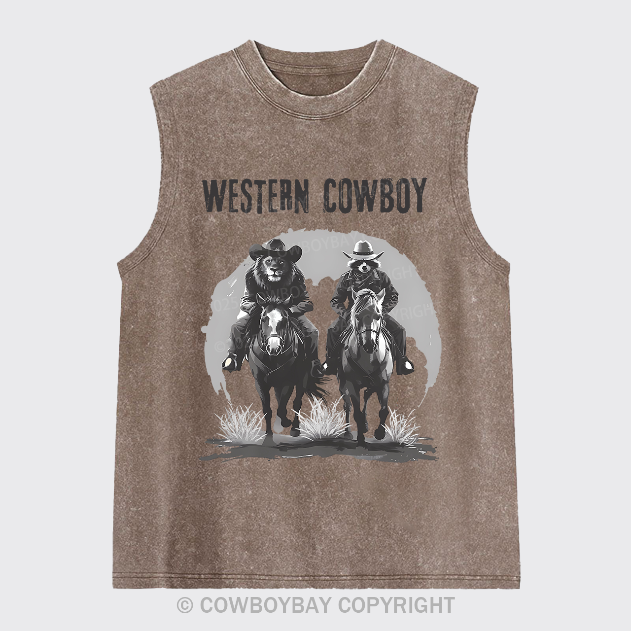 Accoon And Lion Cowboy Washed Tanks