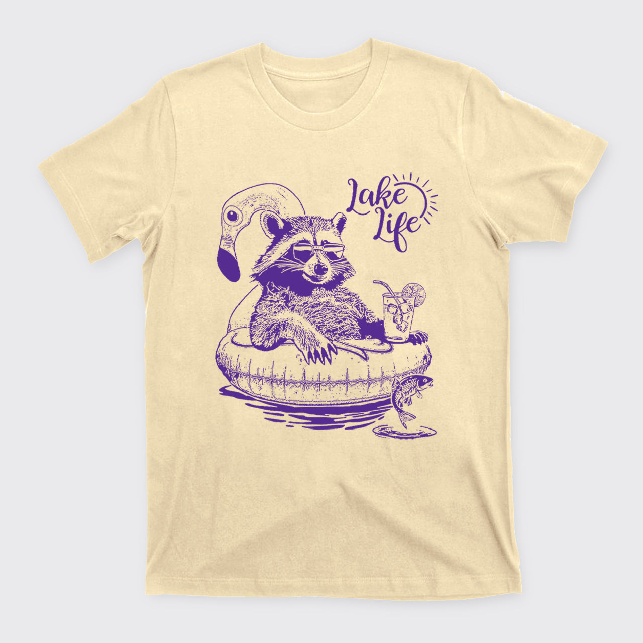 Cute Raccoon Retro Beach Theme T-Shirts