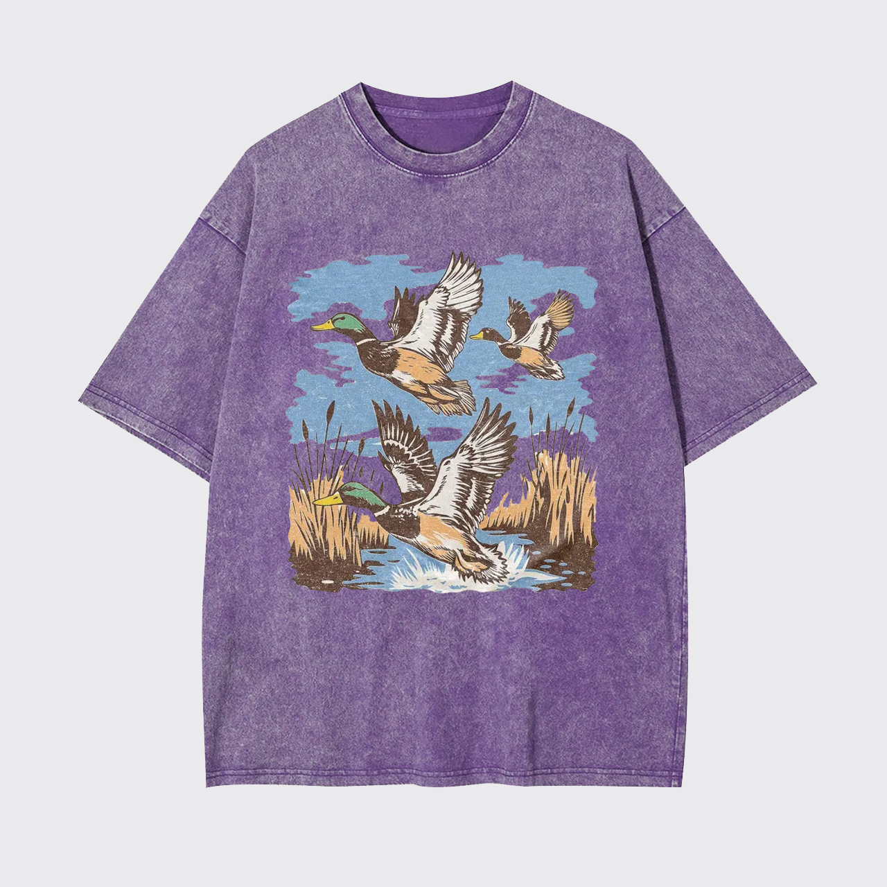 Vintage Nature Duck Hunting Garment-dye Tees