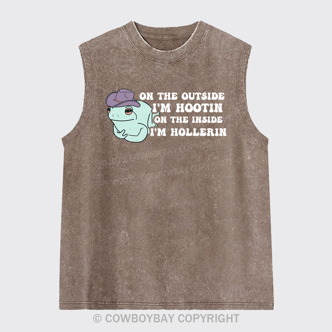 On The Inside I'm Hollerin Washed Tanks