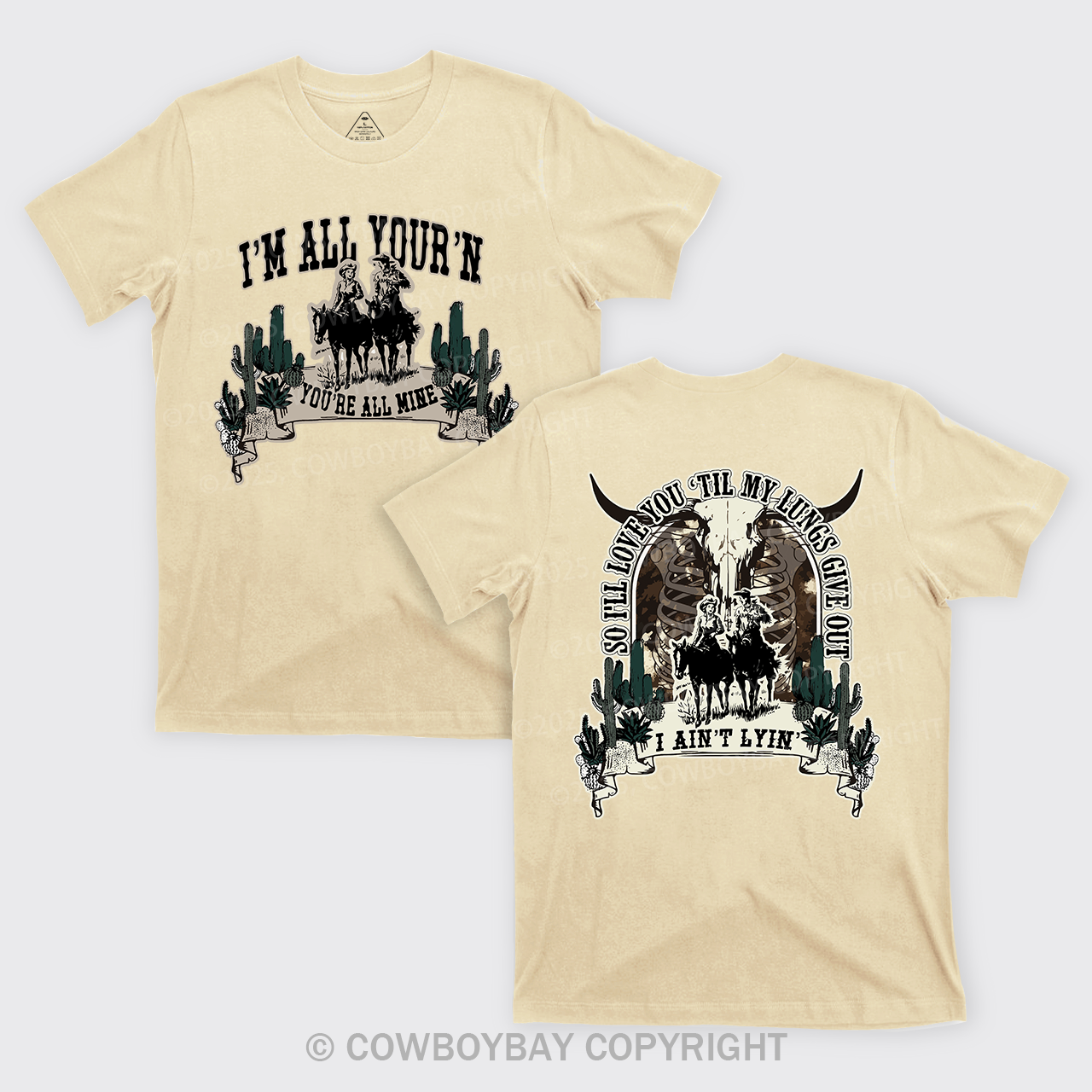 Love You Till My Lungs Give Out Cowboy T-Shirts