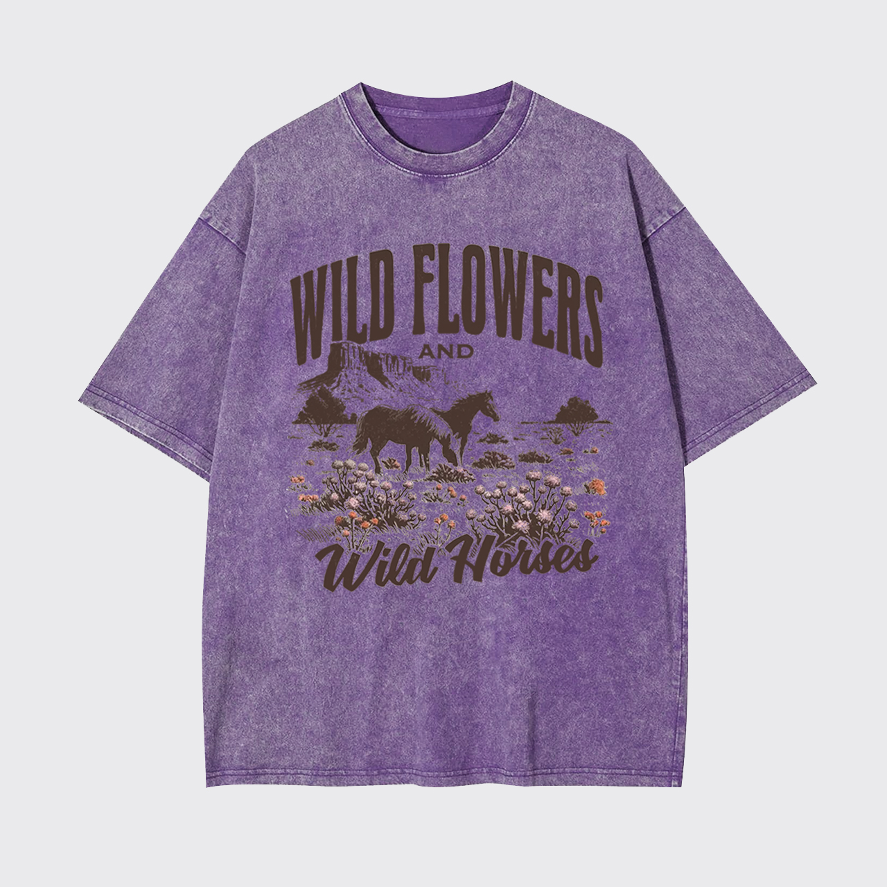 Western Wild Horses Garment-dye Tees