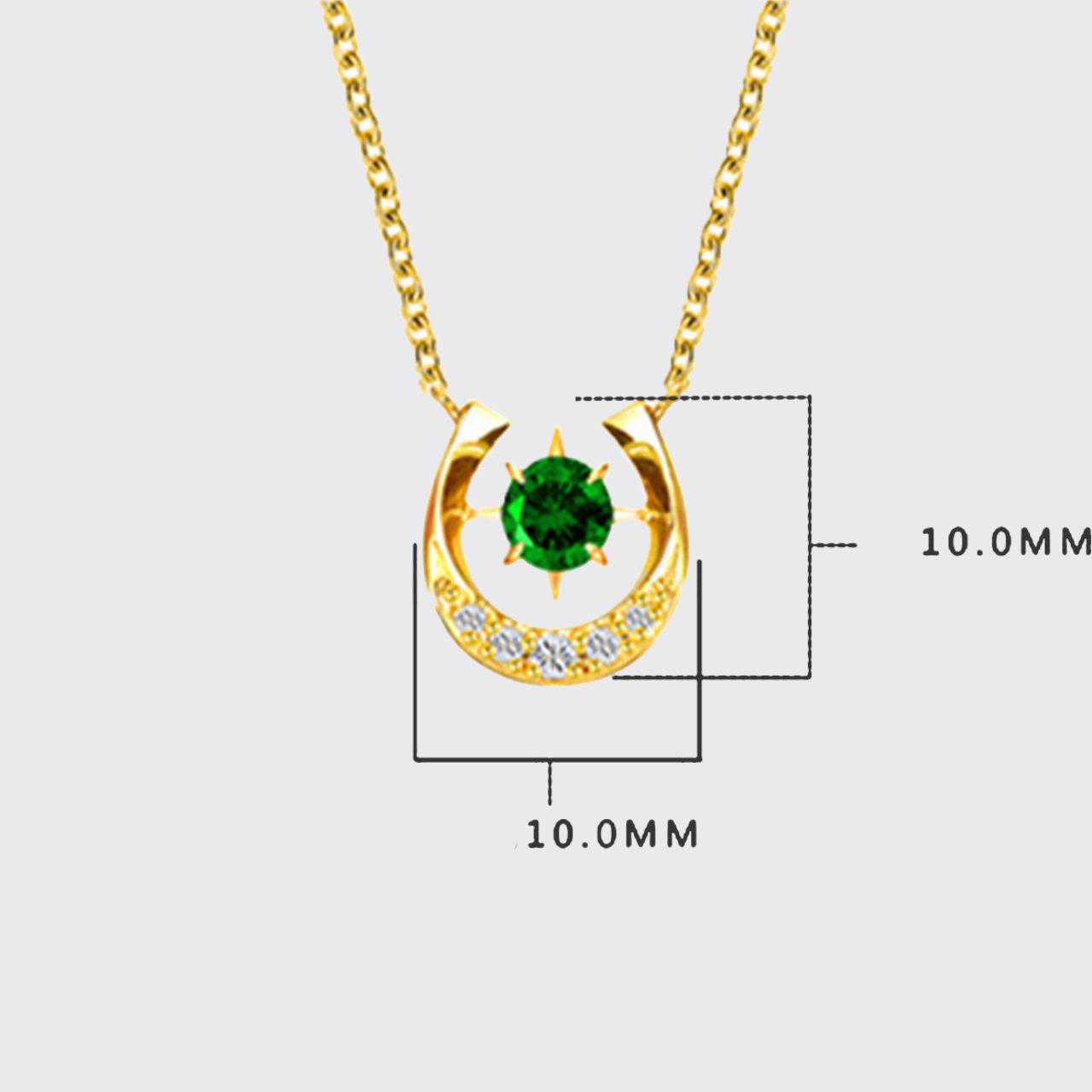 Emerald Horseshoe Necklace