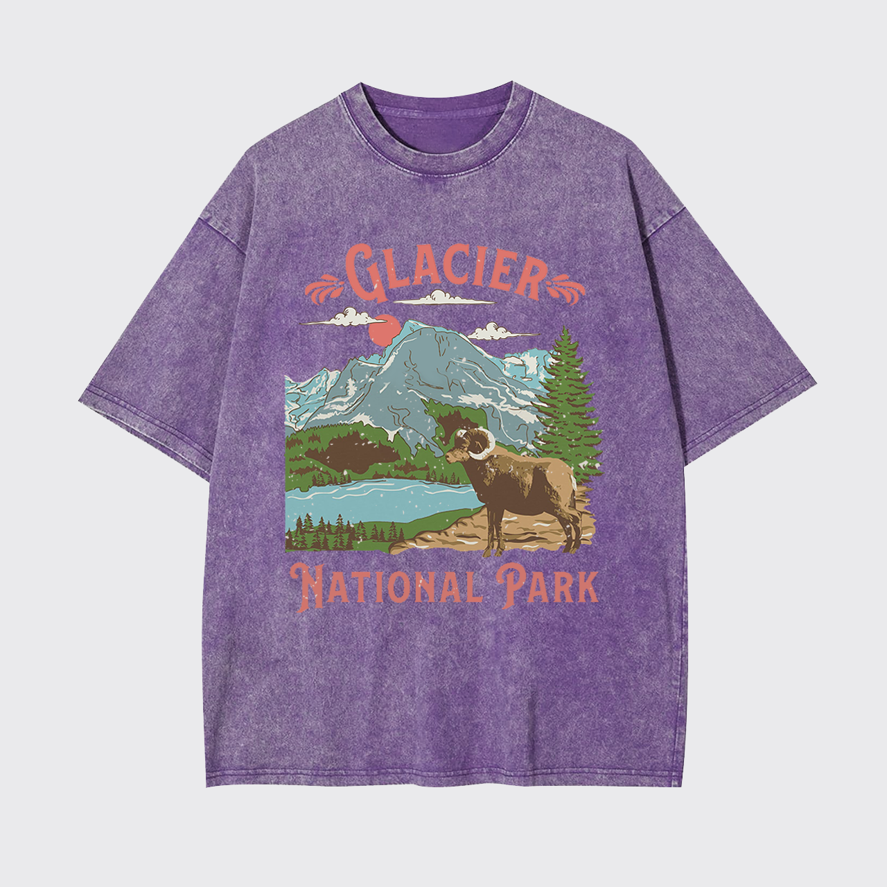 Glacier National Hiking Garment-dye Tees