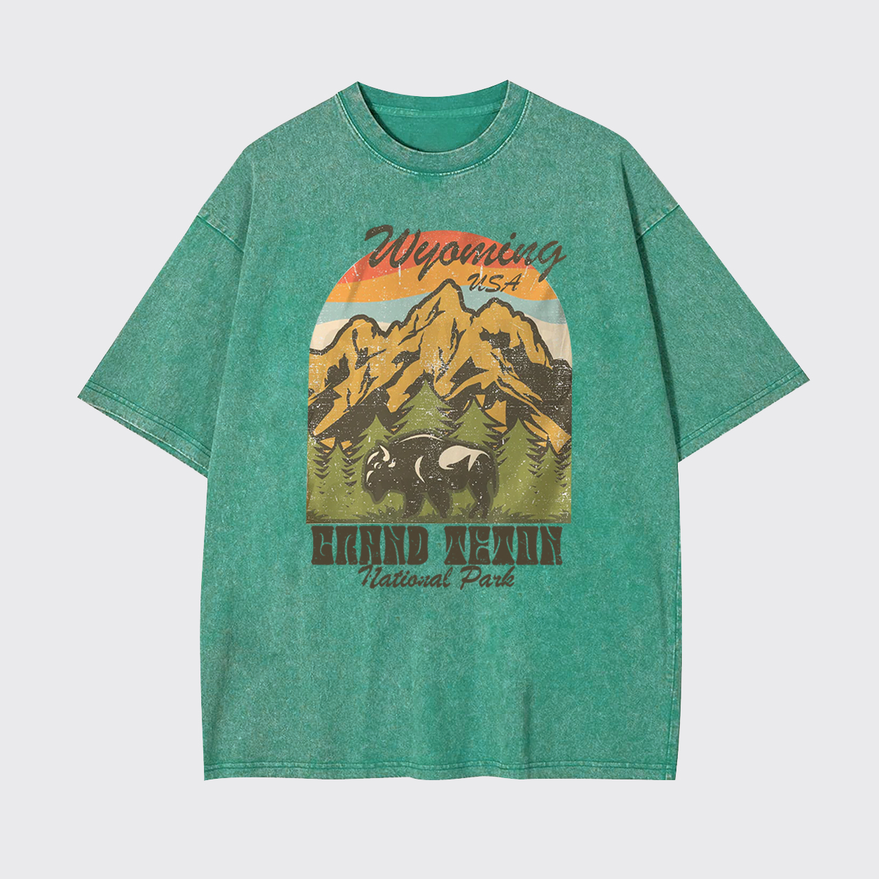 Grand Teton National Park Hiking Garment-dye Tees
