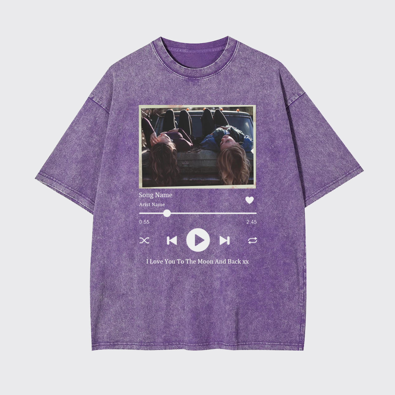 Custom Picture Song Best Friends Garment-dye Tees