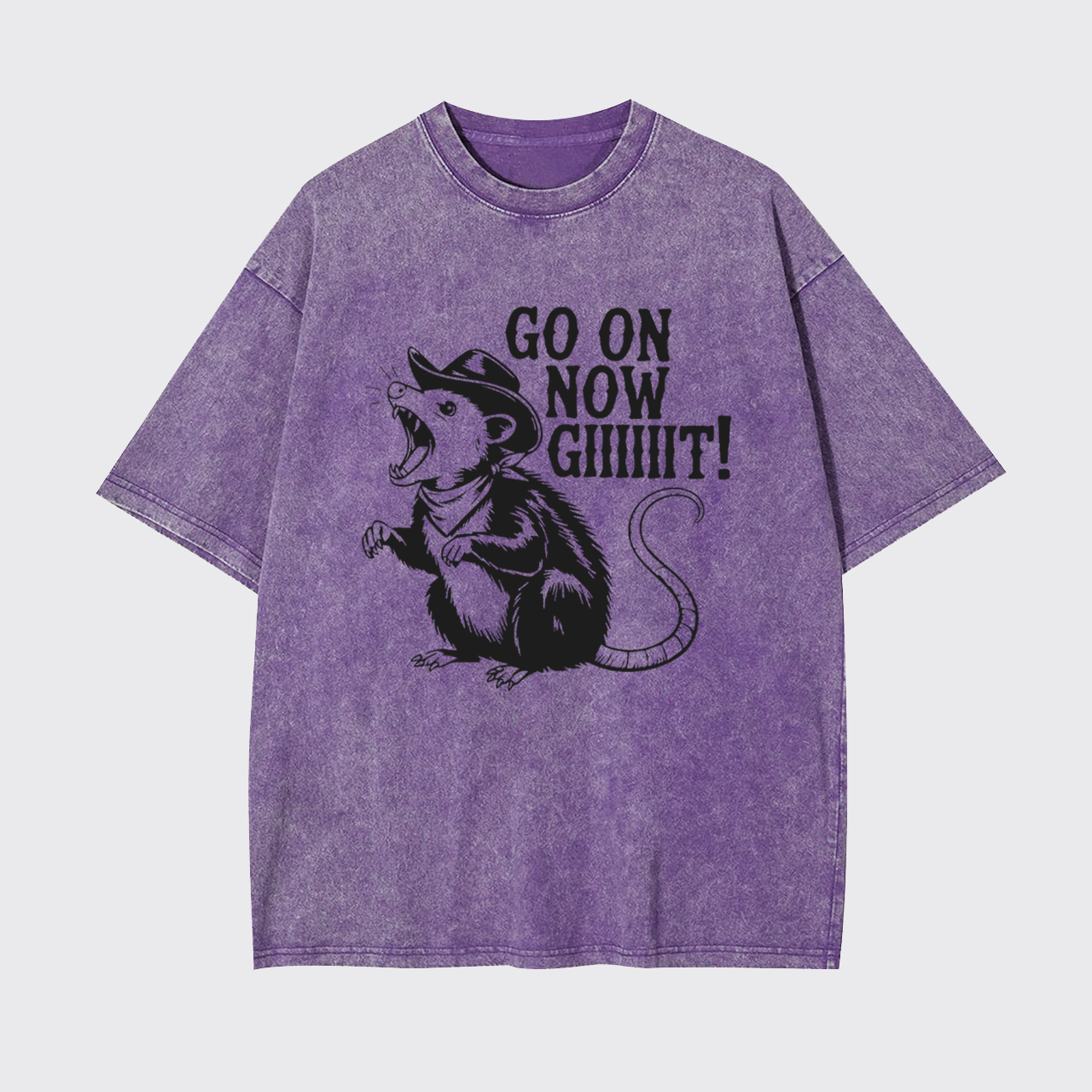 Go On Now Screaming Rat Garment-dye Tees