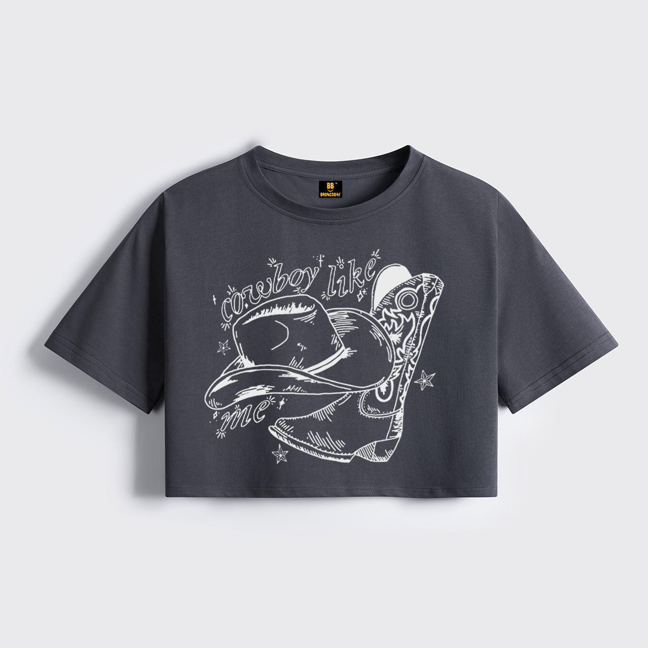 Cowboy Like Boots Cropped Boxy Tee