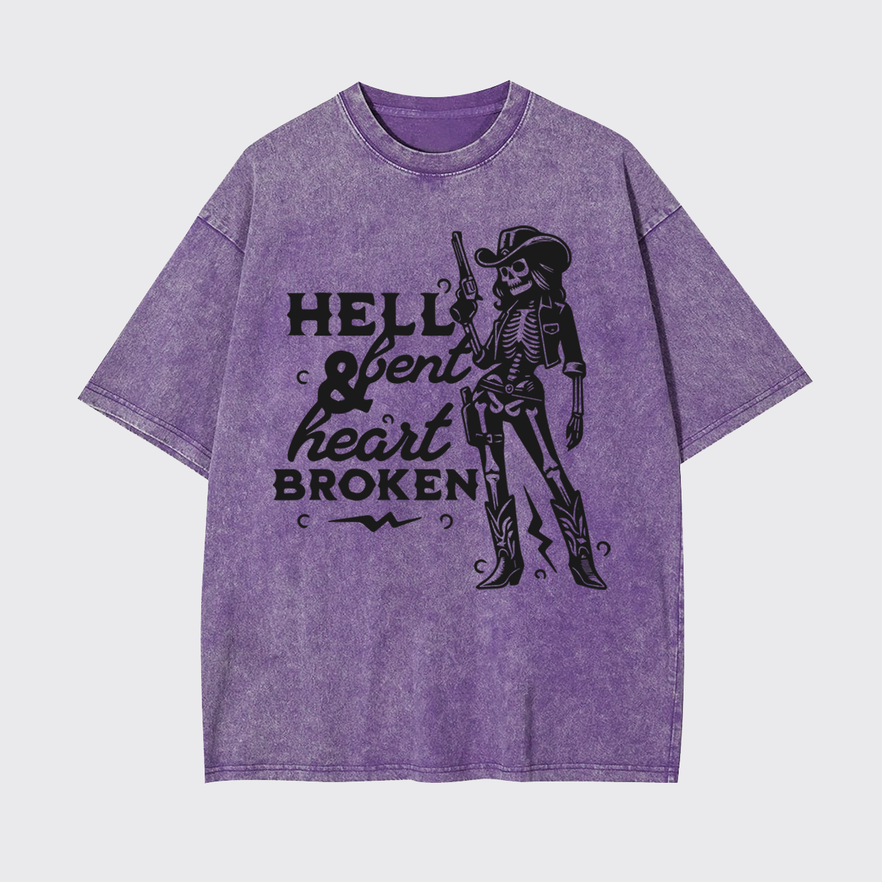 Hell Bent And Heart Broken Garment-dye Tees