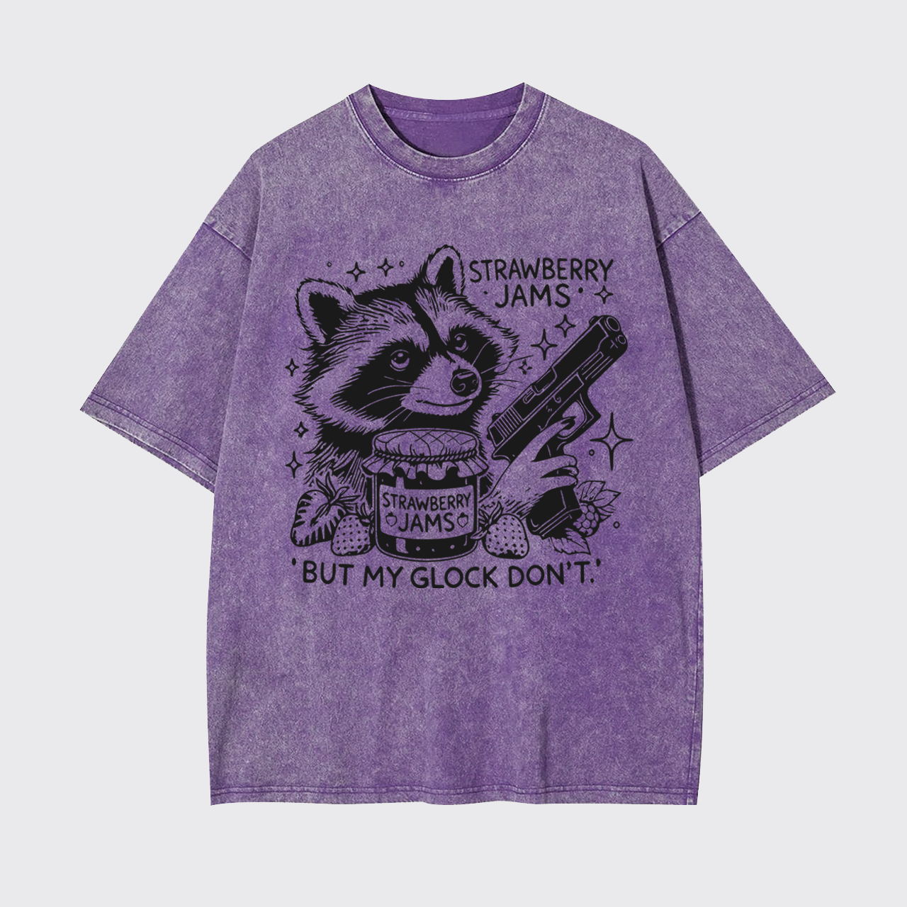 Strawberry Jams But My Glock Don't Garment-dye Tees