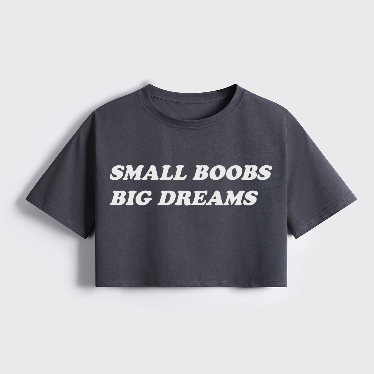Small Boobs Big Dreams Cropped Boxy Tee